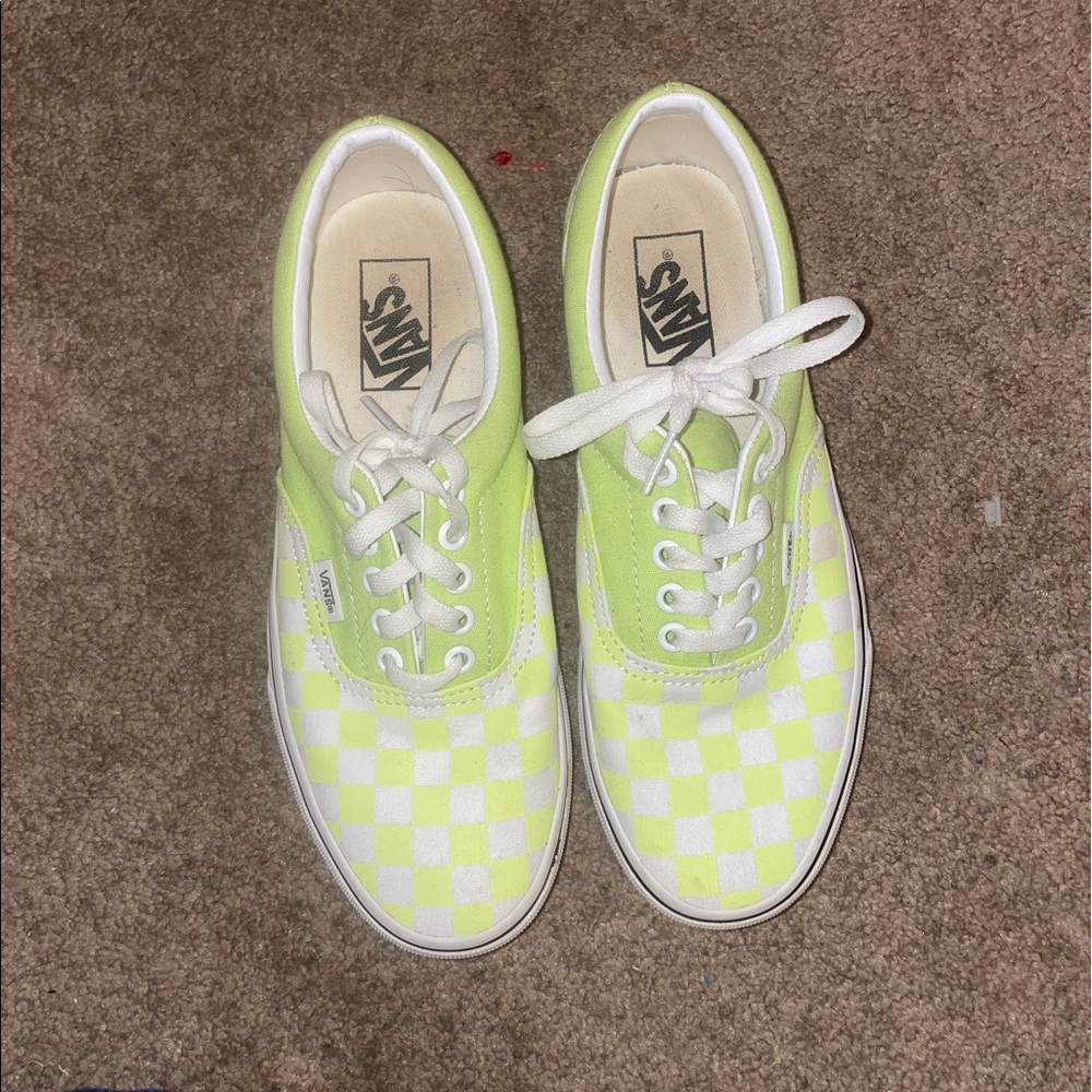 VANS neon checkered